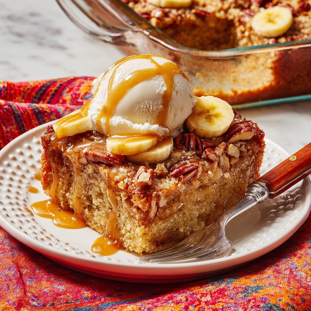 Banana Bread Dump Cake Recipe - Recipe Image