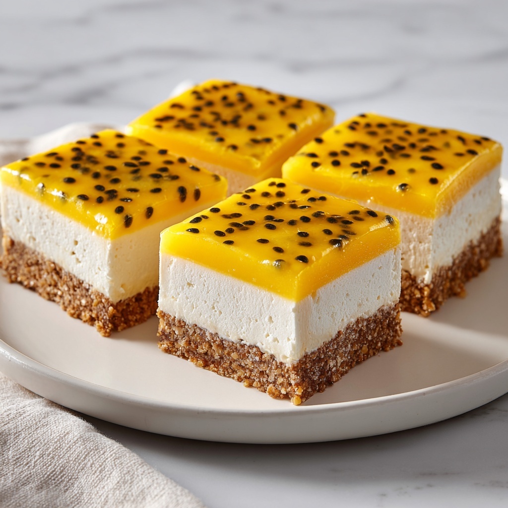 No Bake Passion Fruit Cheesecake Recipe - Recipe Image