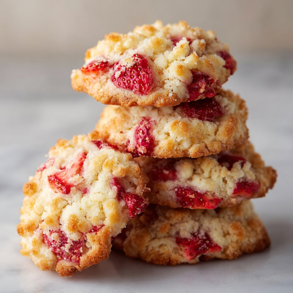 Vegan Strawberry Shortcake Cookies Recipe - Recipe Image