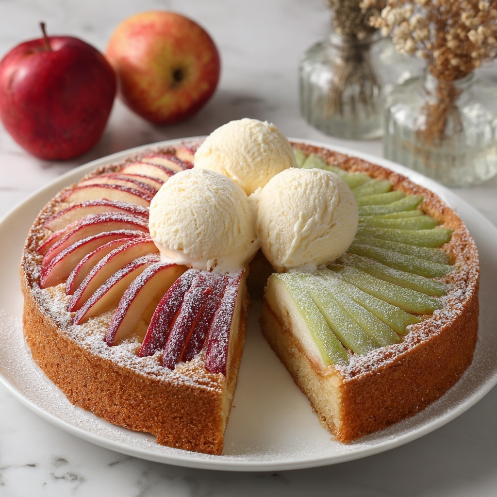 Easy Vegan German Apple Cake (Apfelkuchen) Recipe - Recipe Image