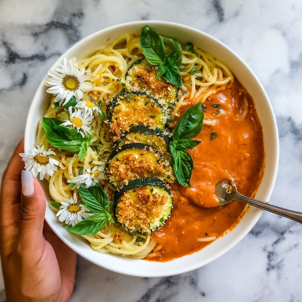 Crispy Zucchini Spaghetti: An Amazing Ultimate Pasta Dish to Try Recipe - Recipe Image