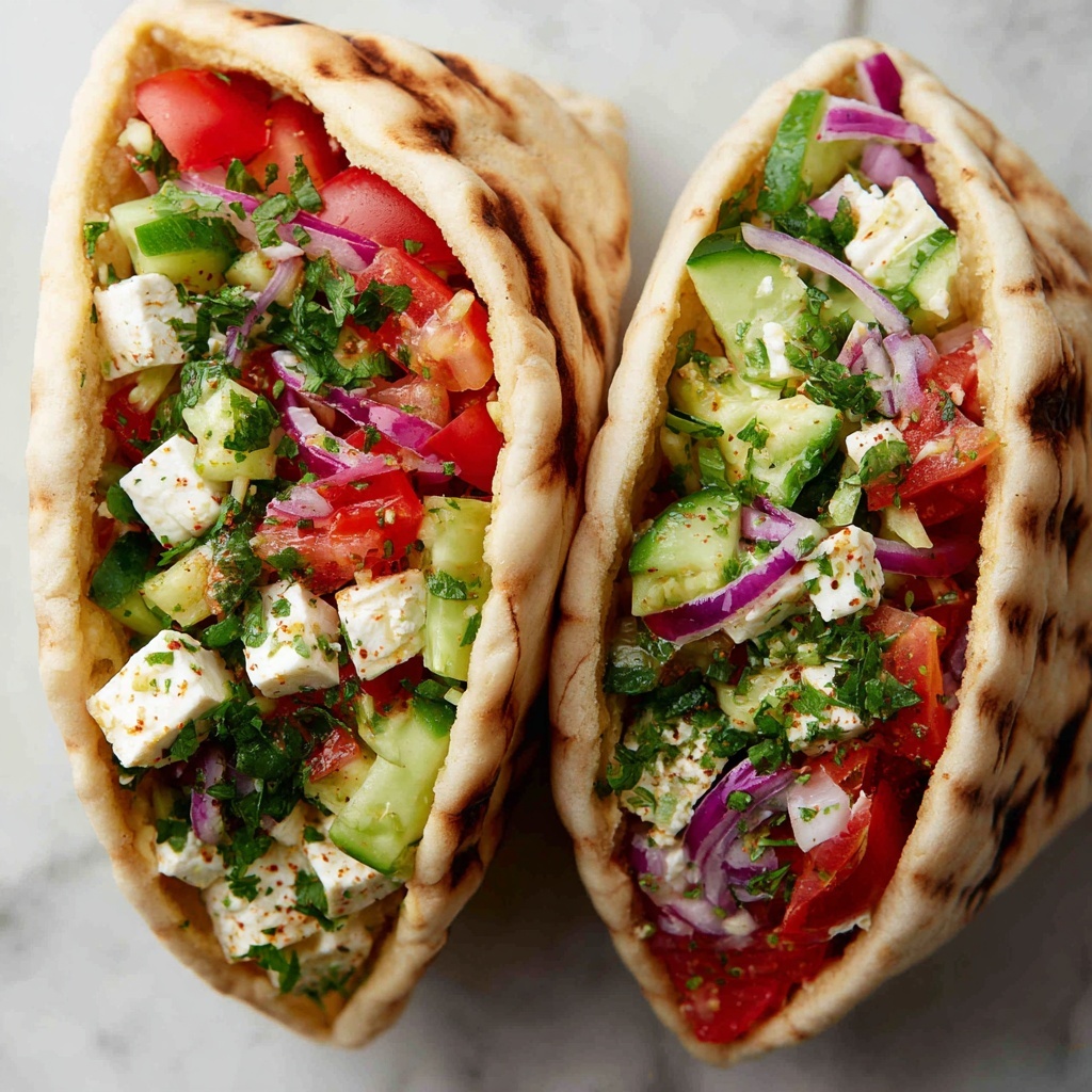 Delicious Greek Salad Pita Pockets Recipe - Recipe Image