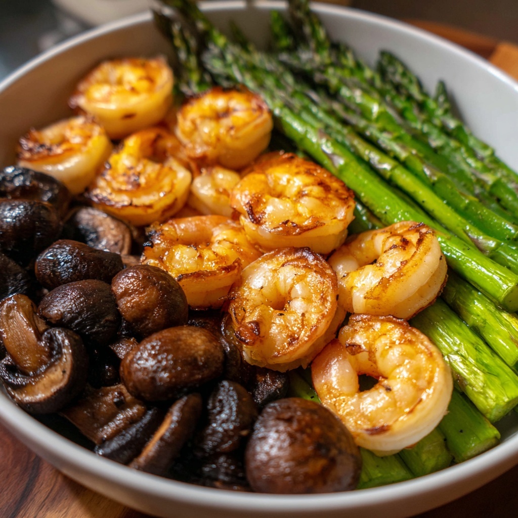 Shrimp and Asparagus Stir-Fry with Mushrooms Recipe - Recipe Image