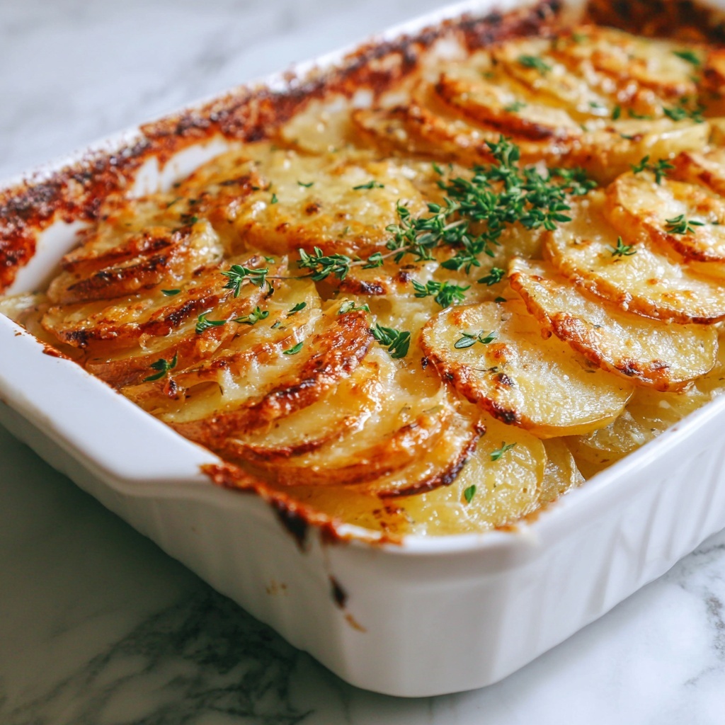 Creamy Cheddar and Parmesan Scalloped Potatoes Recipe - Recipe Image