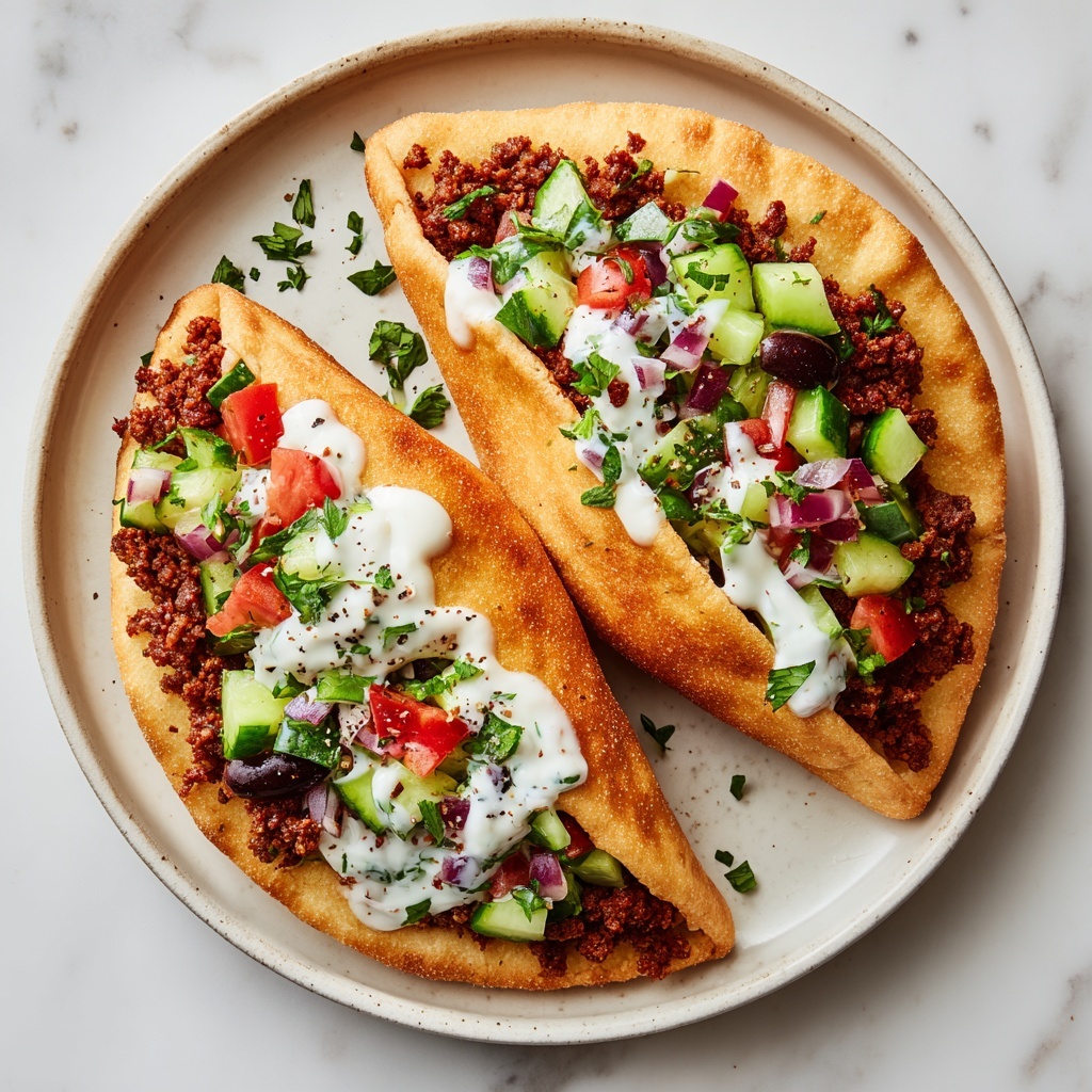 Mediterranean Ground Chicken Pitas Recipe - Recipe Image
