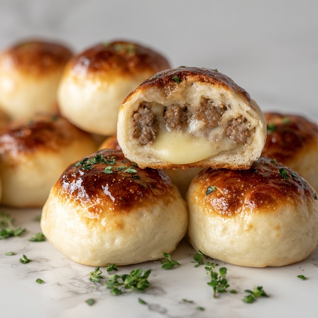 Philly Cheesesteak Stuffed Biscuits Recipe - Recipe Image