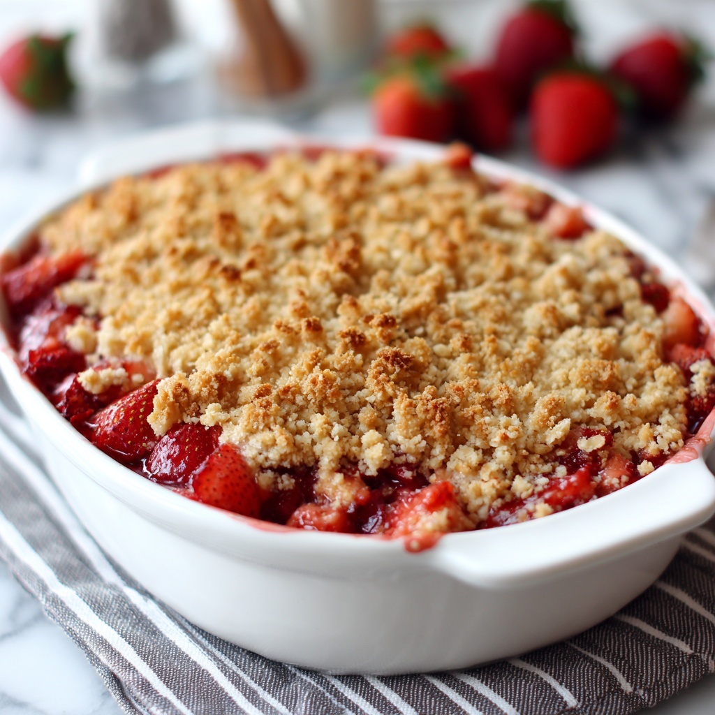 Strawberry Rhubarb Crisp Recipe - Recipe Image