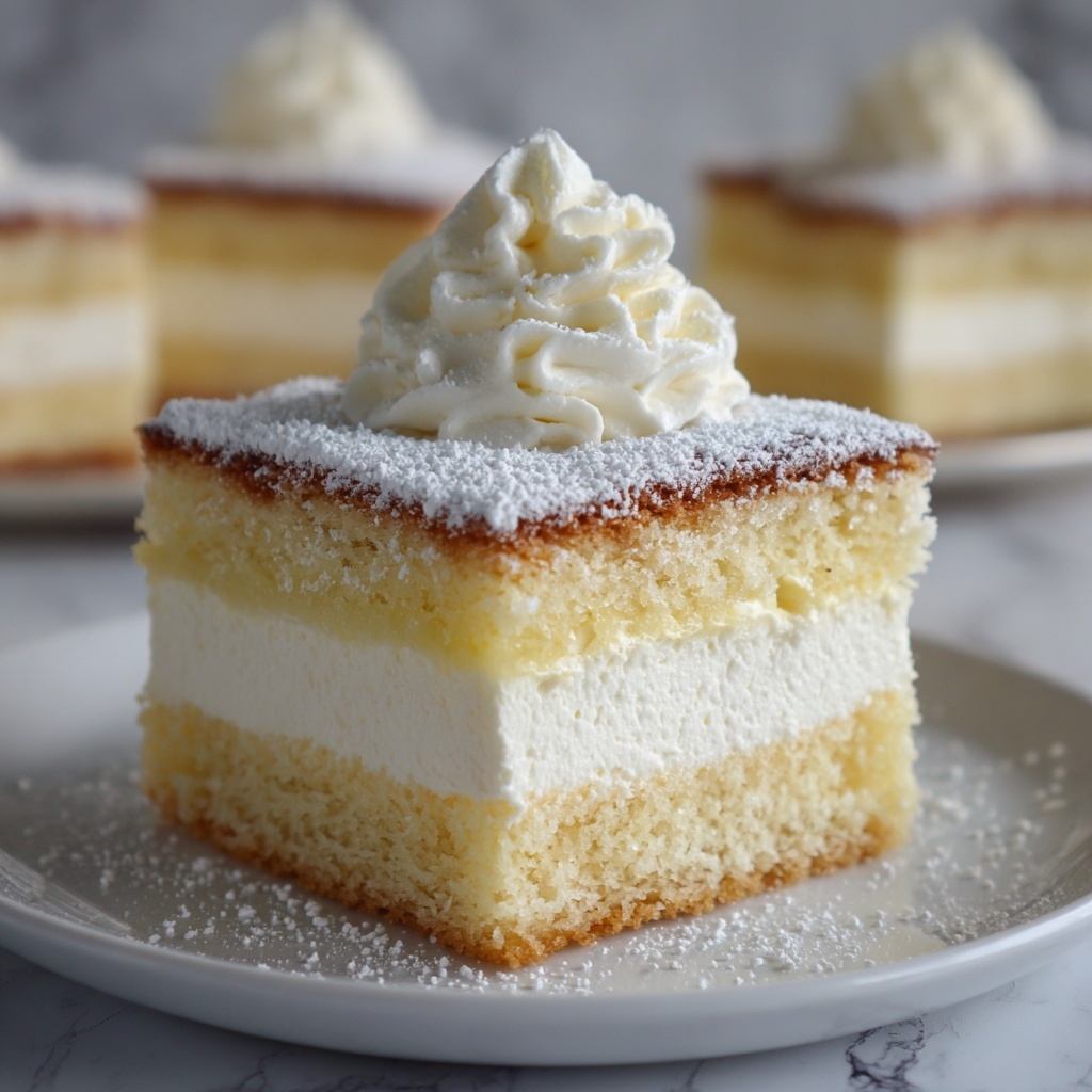 Vanilla Magic Custard Cake Recipe - Recipe Image