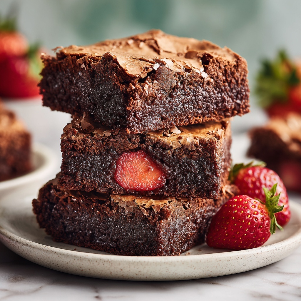 Strawberry Brownies Recipe - Recipe Image