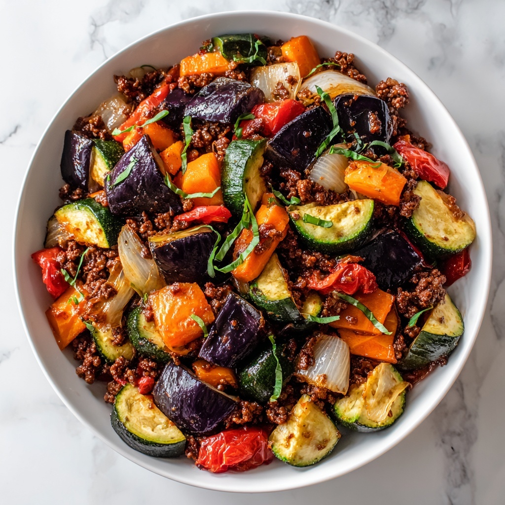 Mediterranean Ground Beef Stir-Fry Recipe - Recipe Image