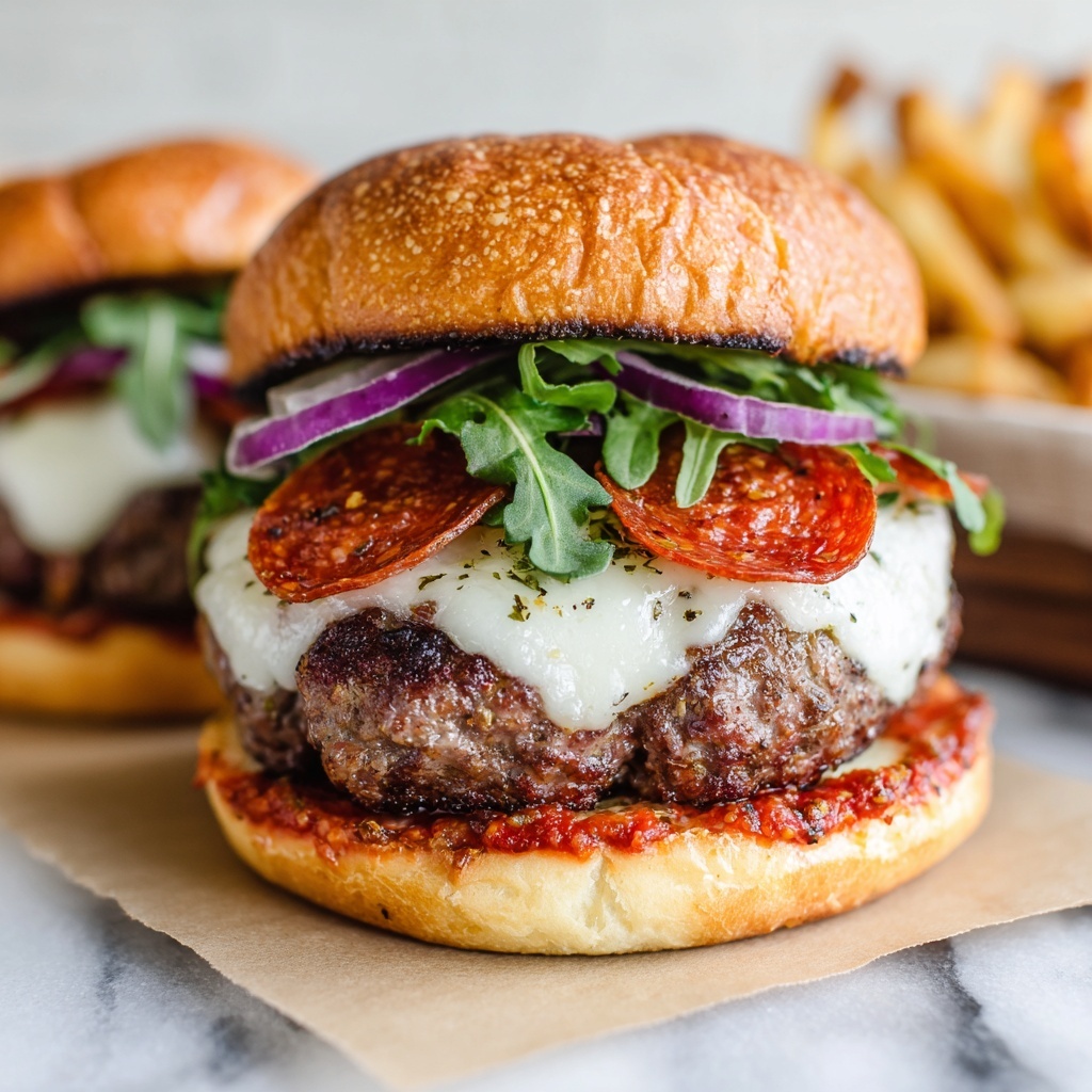 Is This the Most Delicious Best Pepperoni Pizza Burgers Recipe - Recipe Image