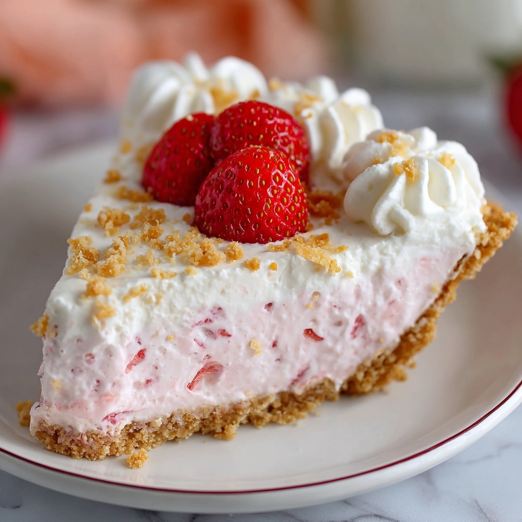 No-Bake Strawberry Crunch Cheesecake Recipe - Recipe Image
