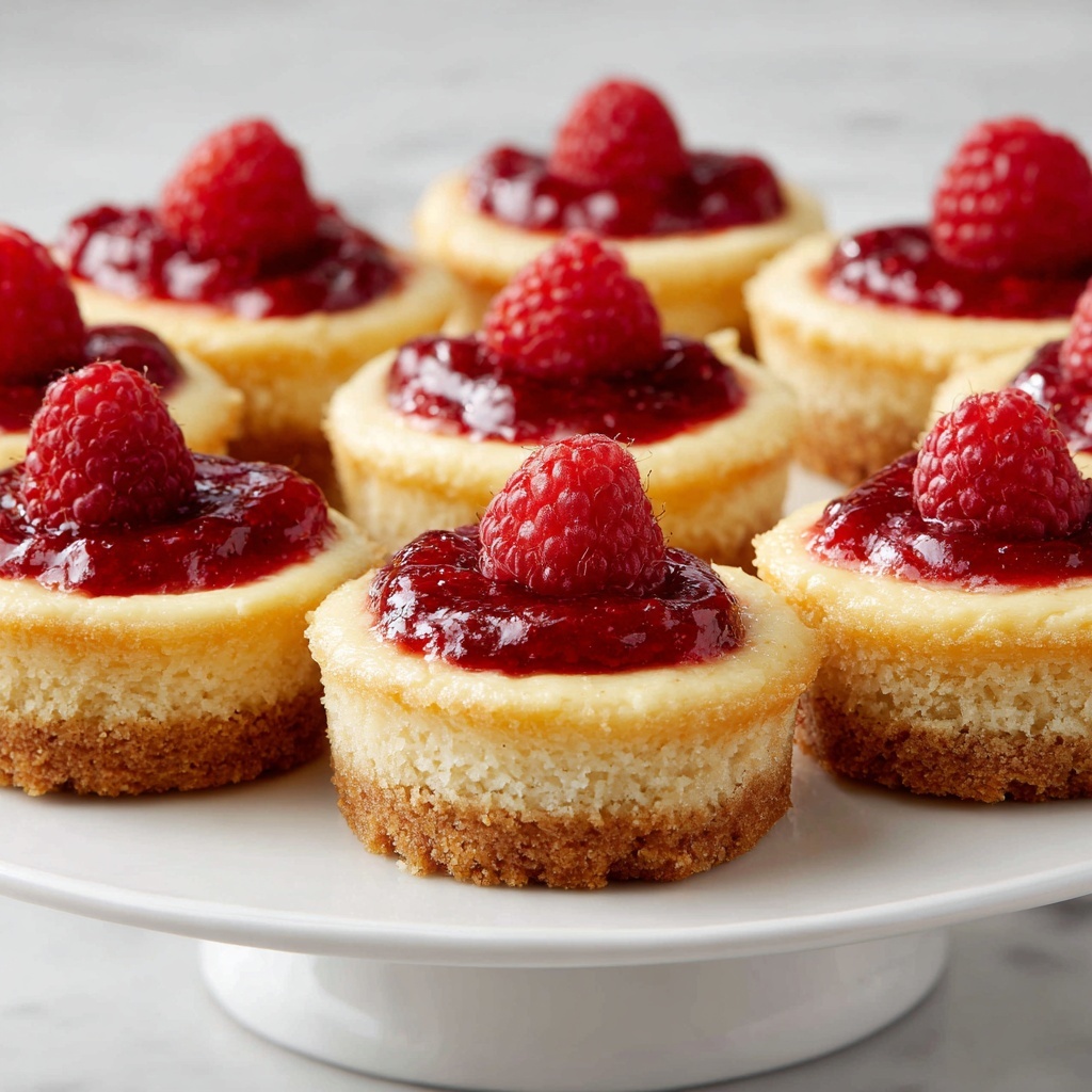 Lemon Mini Cheesecakes with Berry Swirl Recipe - Recipe Image