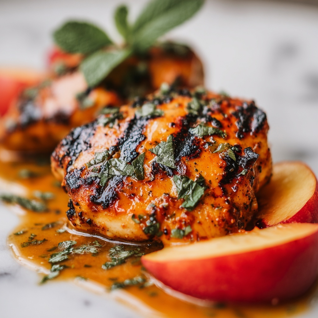 Grilled Chili Peach Chicken Recipe - Recipe Image