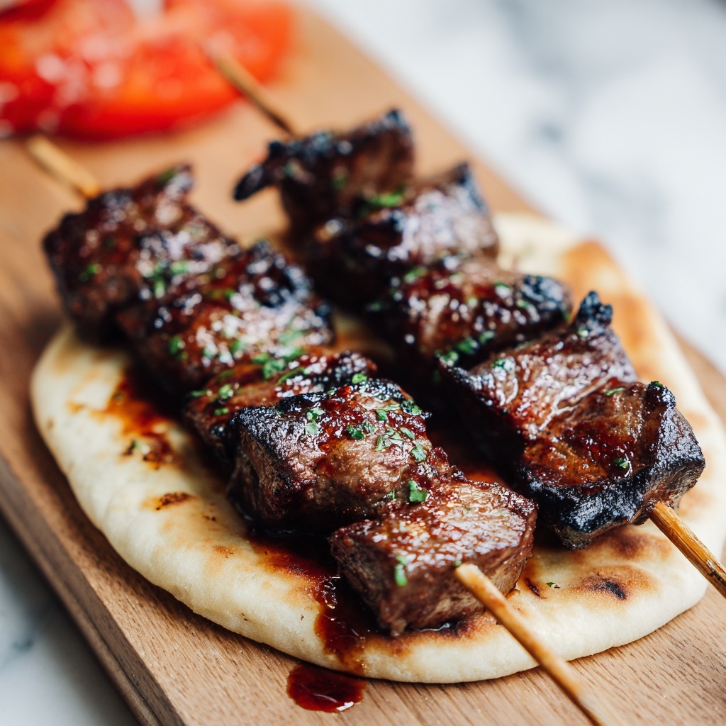 Greek Beef Souvlaki Recipe - Recipe Image