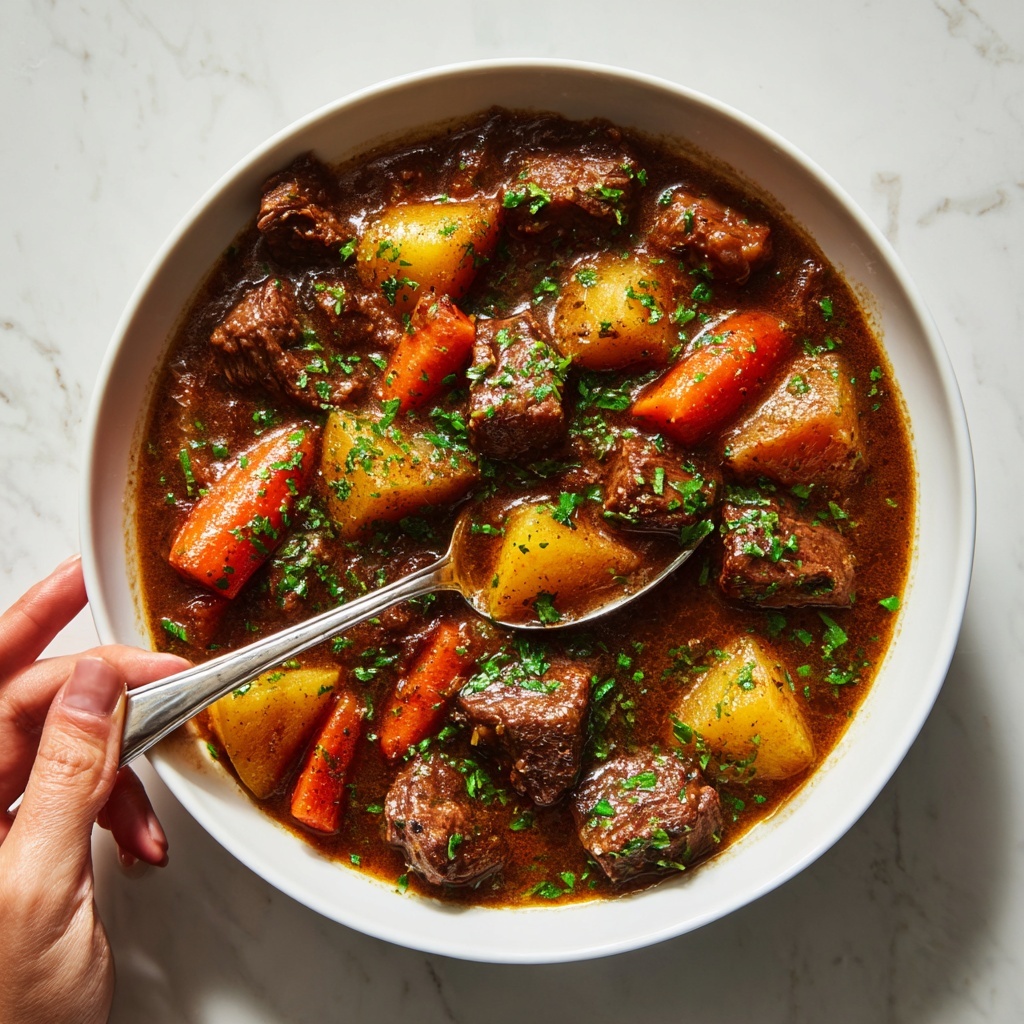 Slow Cooker Cheesy Burger-Flavored Soup Recipe - Recipe Image