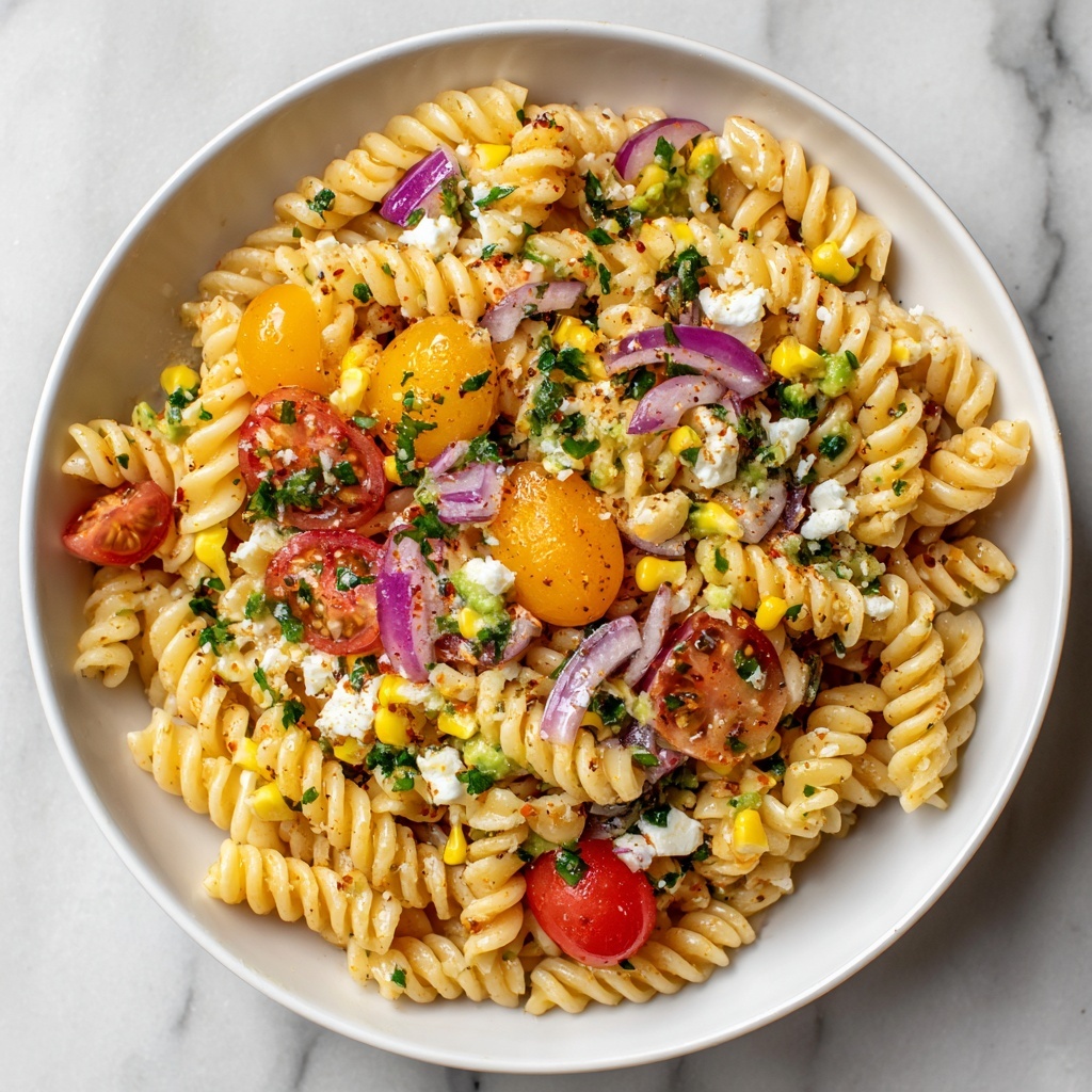Healthy Street Corn Pasta Salad Recipe - Recipe Image