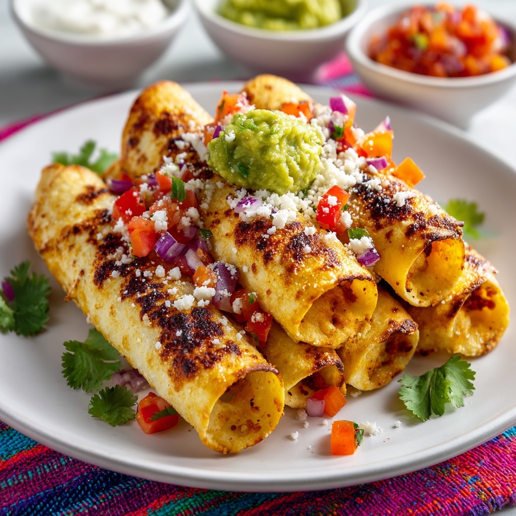 Baked Chicken Taquitos Recipe - Recipe Image