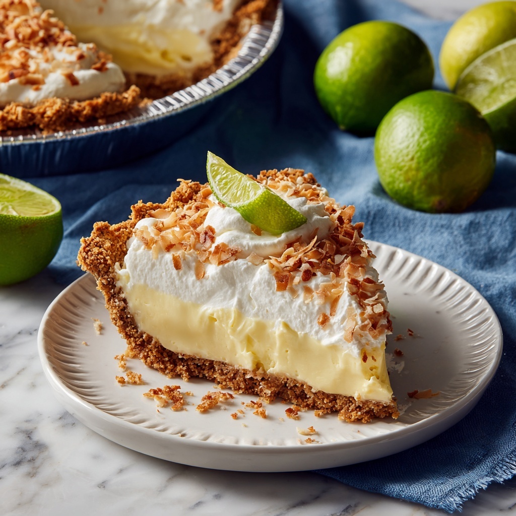 No-Bake Coconut Key Lime Pie Recipe - Recipe Image