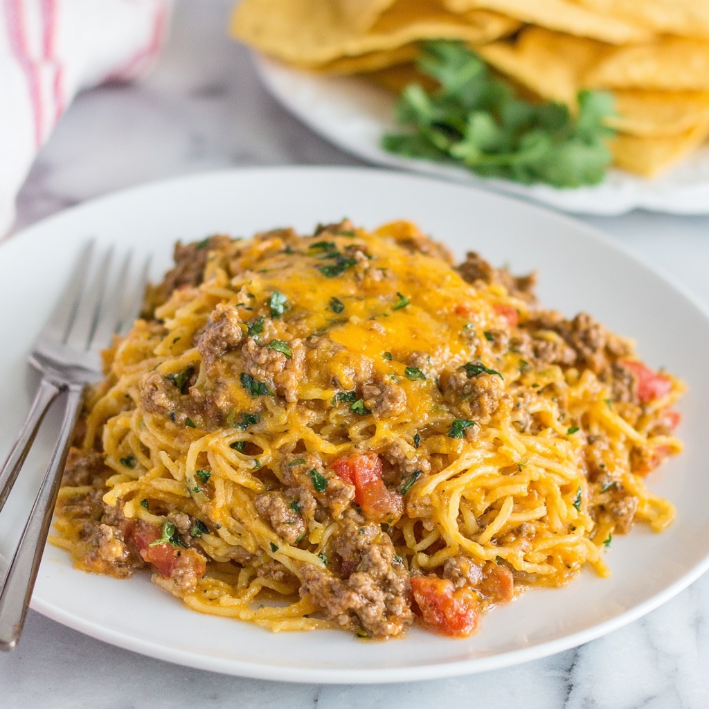 Million Dollar Taco Spaghetti Recipe - Recipe Image