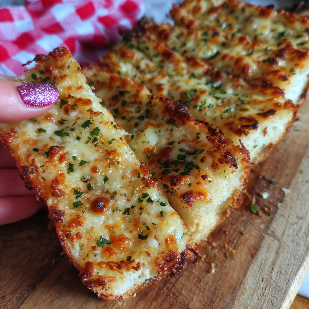 Secret Ingredient Cheesy Garlic Bread Recipe - Recipe Image
