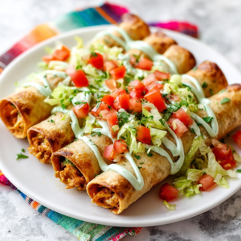 Air Fryer Chicken and Black Bean Taquitos Recipe - Recipe Image