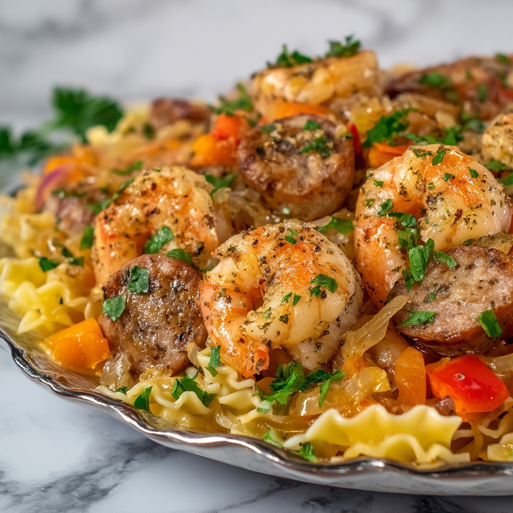 Shrimp and Sausage Cabbage Bowl Recipe - Recipe Image