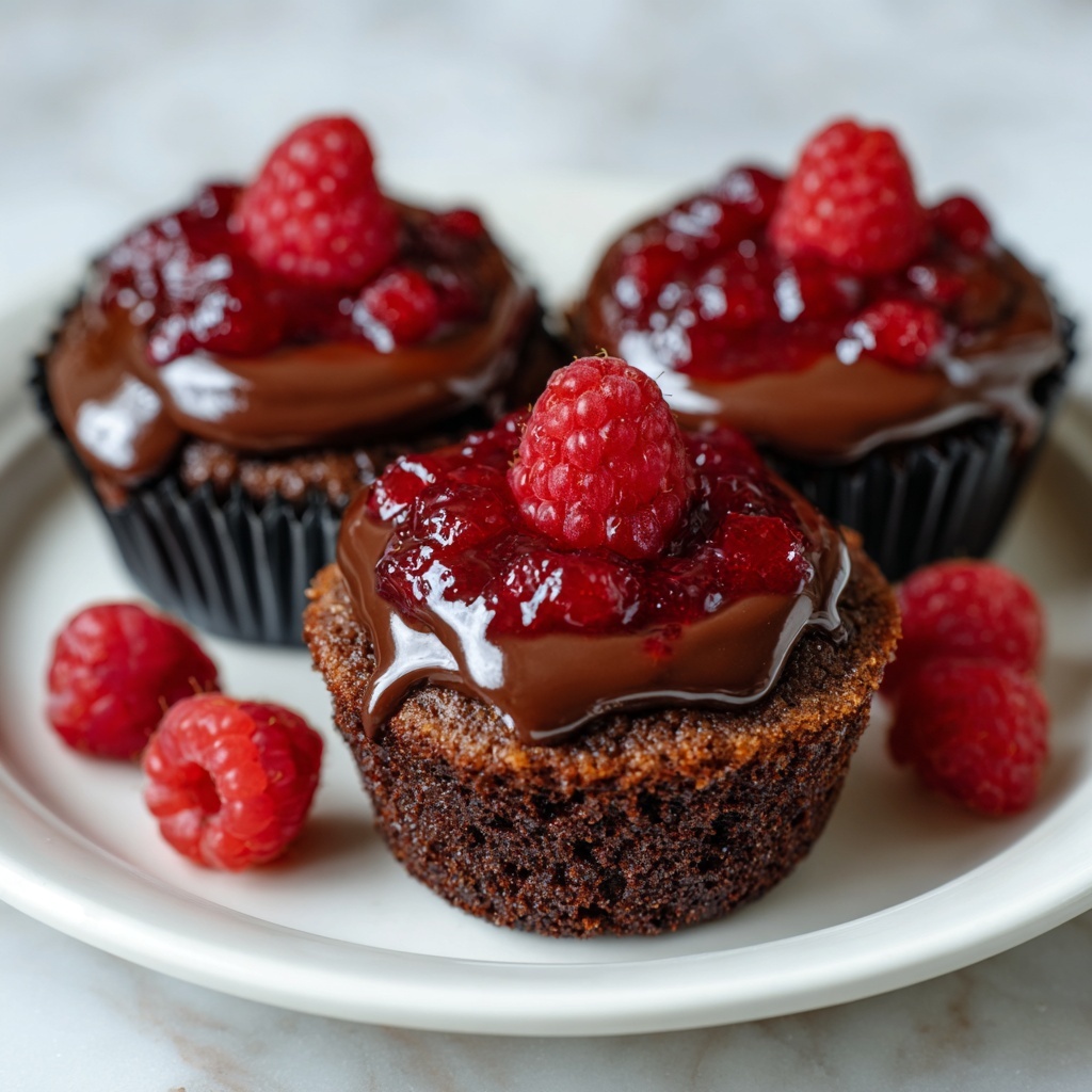 Raspberry Chocolate Lava Cupcakes Recipe - Recipe Image