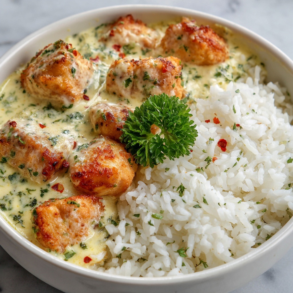Smothered Chicken and Rice Recipe - Recipe Image
