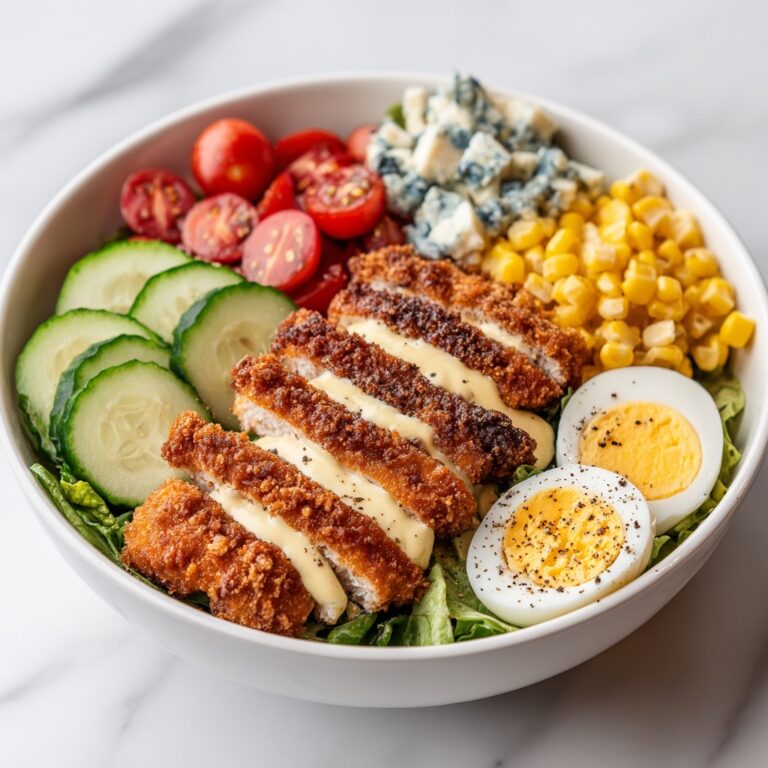 Crusted Chicken Cobb Salad with Honey Mustard Dressing Recipe