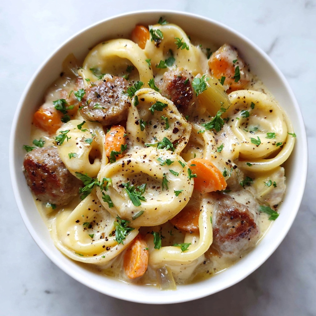 Creamy Sausage Tortellini Soup Recipe - Recipe Image