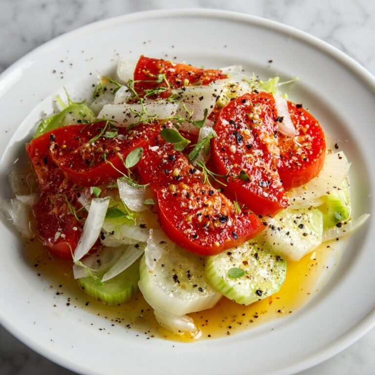 Cucumber, Onion, and Tomato Salad Recipe