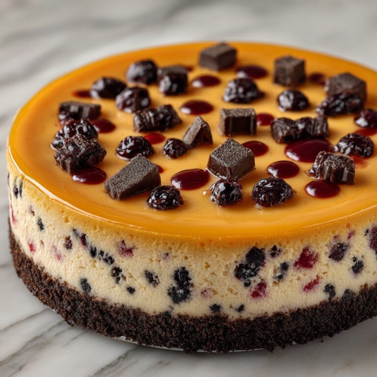 Halloween Color-Themed Cheesecake with Oreo Crust and Whipped Topping Recipe