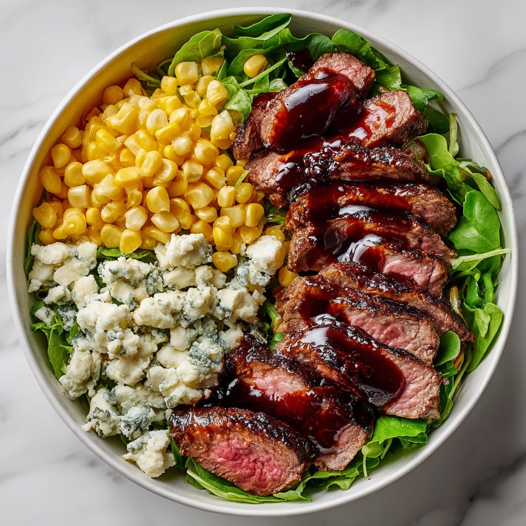 Grilled Balsamic Steak Salad with Gorgonzola and Corn Recipe - Recipe Image