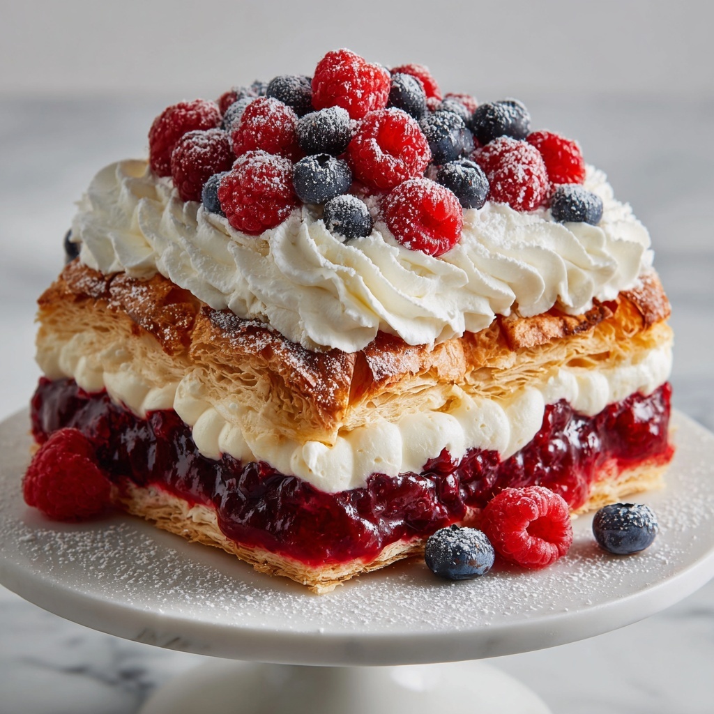 Berry Cream Pastry Cake Recipe - Recipe Image