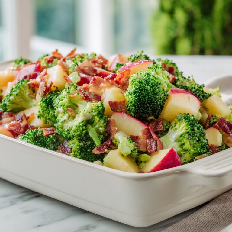 Apple Broccoli Salad with Cranberries, Pecans, and Honey-Dijon Dressing Recipe