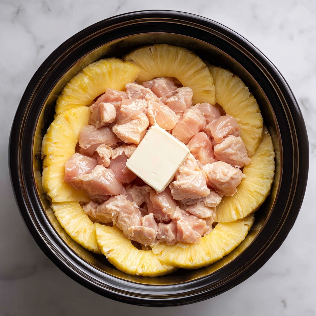 4-Ingredient Slow Cooker Chicken and Pineapple with Cream Cheese Recipe - Recipe Image