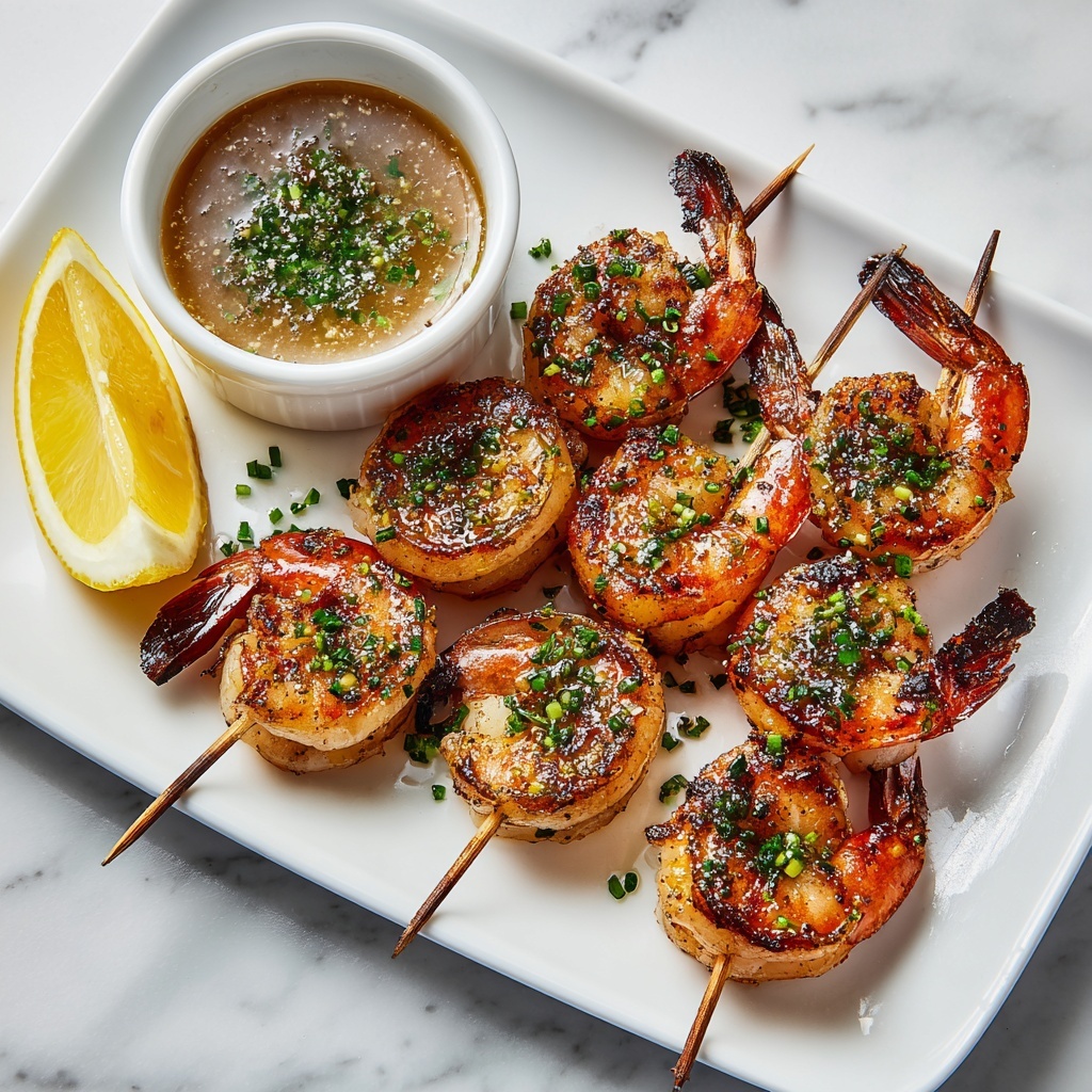 Garlic Parmesan Shrimp Skewers Recipe - Recipe Image