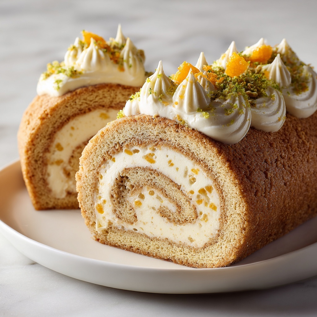 Carrot Cake Roll with Cream Cheese Frosting Recipe - Recipe Image