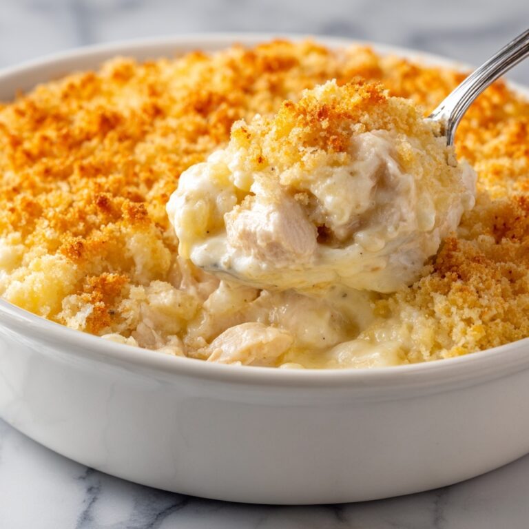 Chicken Rice Casserole with Creamy Chicken and Ritz Cracker Topping Recipe
