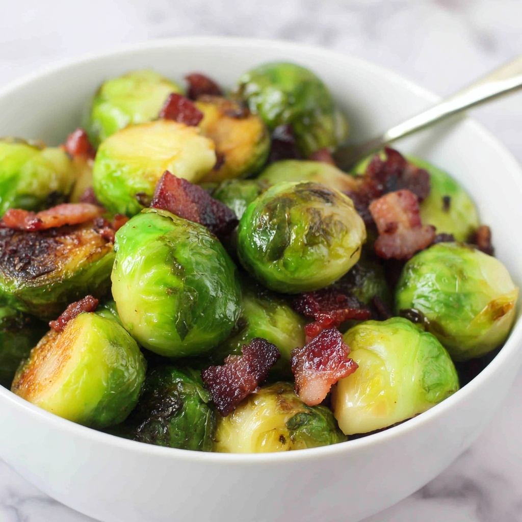 Caramelized Brussels Sprouts with Bacon Jam Recipe - Recipe Image