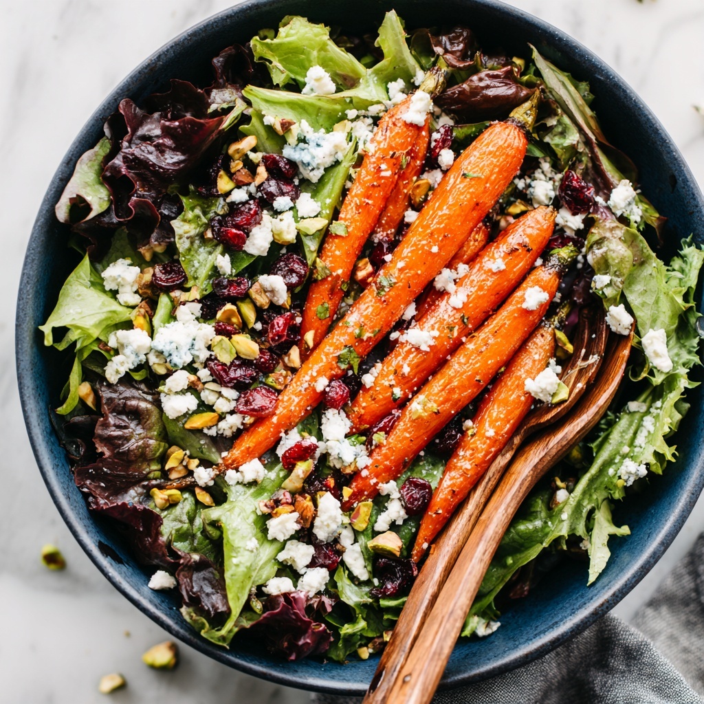 Roasted Carrot Salad with Pistachios, Cranberries, and Citrus Dressing Recipe - Recipe Image