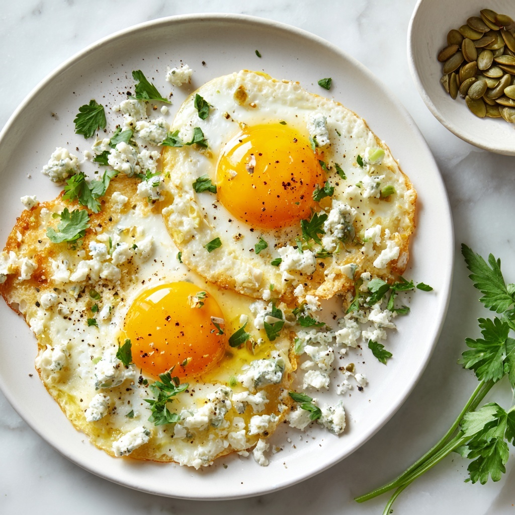 Crispy Feta Fried Eggs Recipe - Recipe Image