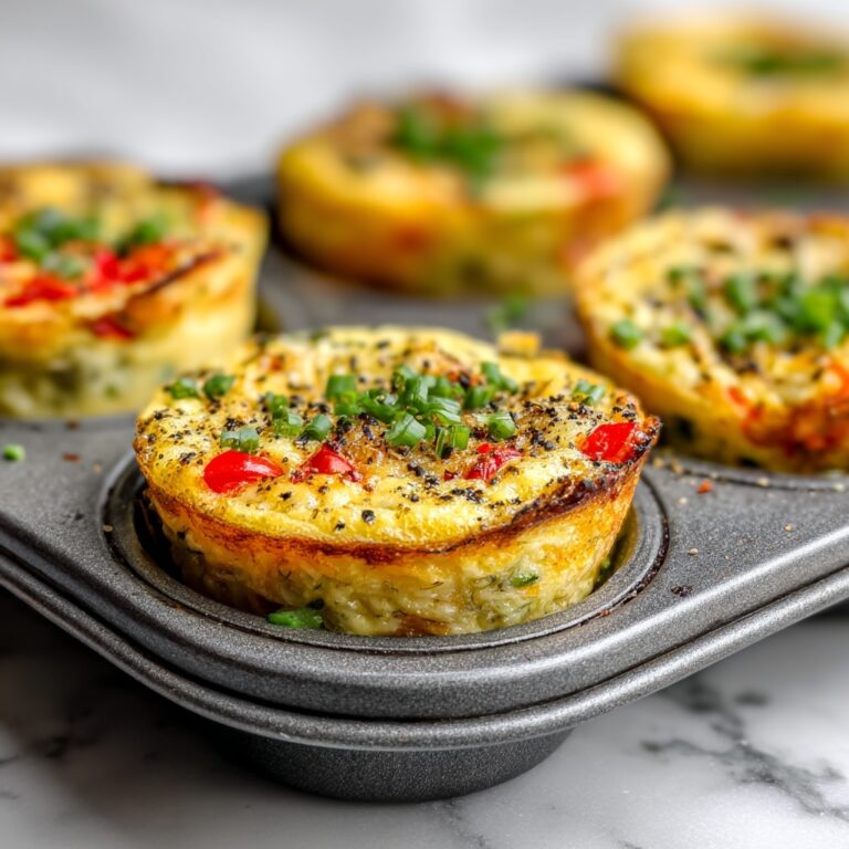 Breakfast Egg Muffins with Cheddar, Veggies, and Chicken Sausage Recipe