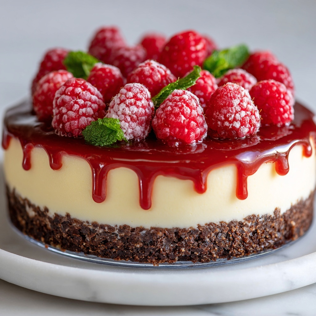 White Chocolate Raspberry Cheesecake Recipe - Recipe Image