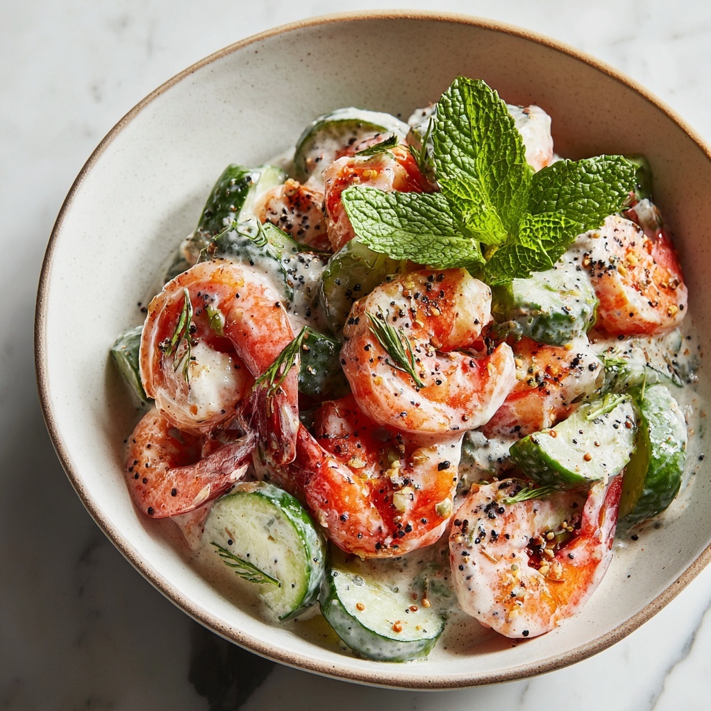 Creamy Cucumber Shrimp Salad Recipe - Recipe Image
