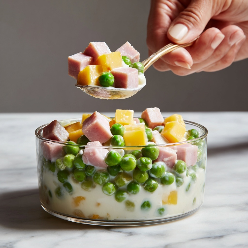 Southern Pea Salad with Ham, Bacon, and Cheddar Recipe - Recipe Image