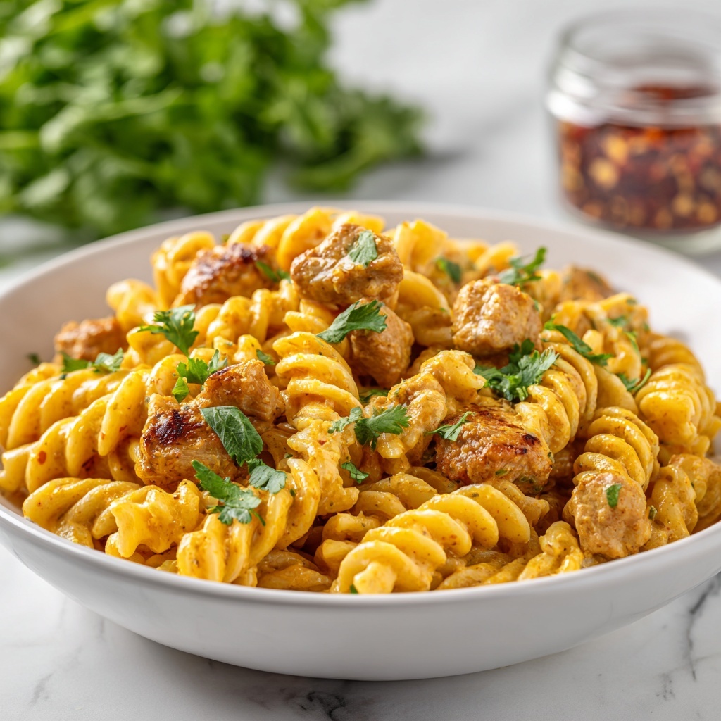 Butter Chicken Pasta Recipe - Recipe Image