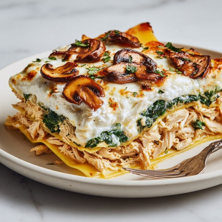 Chicken, Mushroom, and Spinach Lasagna Recipe