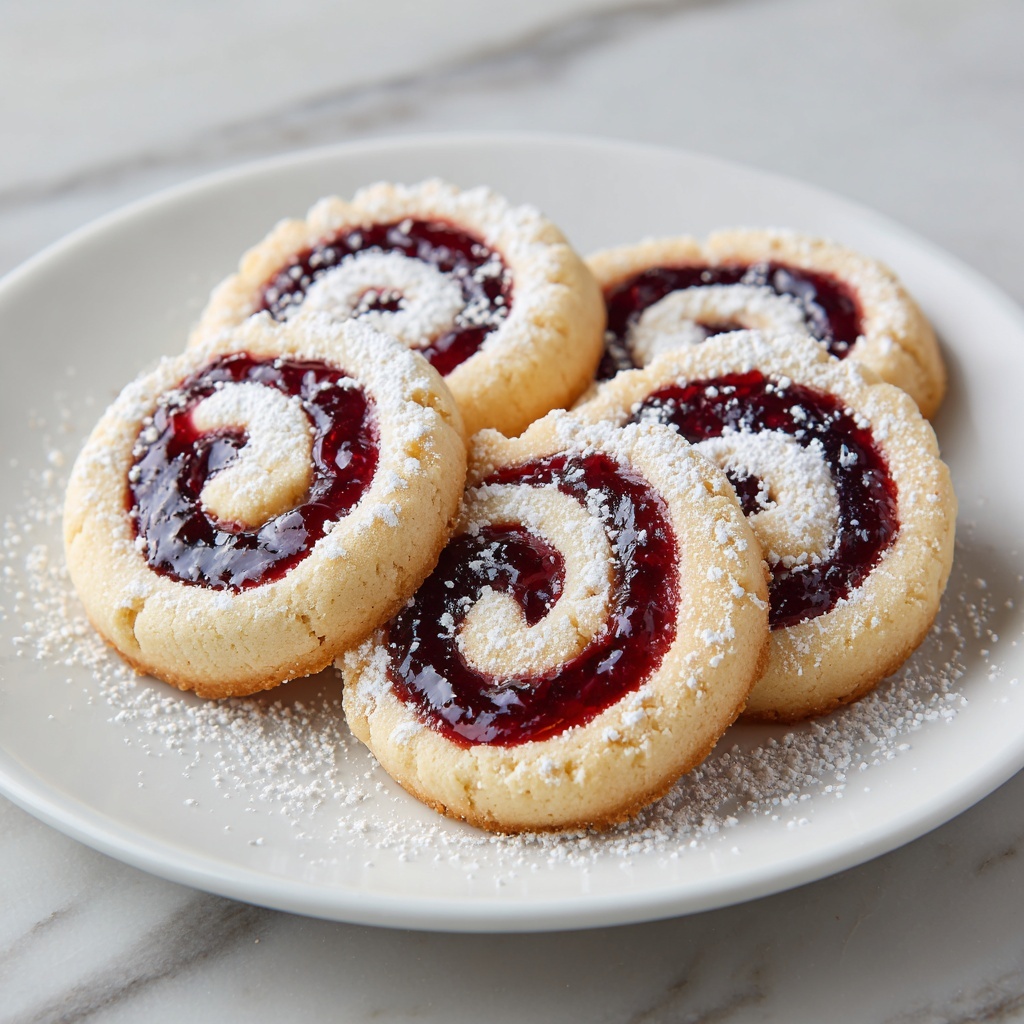 Raspberry Swirl Shortbread Cookies Recipe - Recipe Image